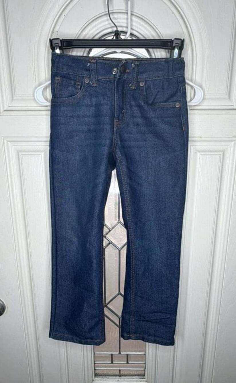 Levi's 514 Straight Fit Blue Jeans Boys Size 7 Regular